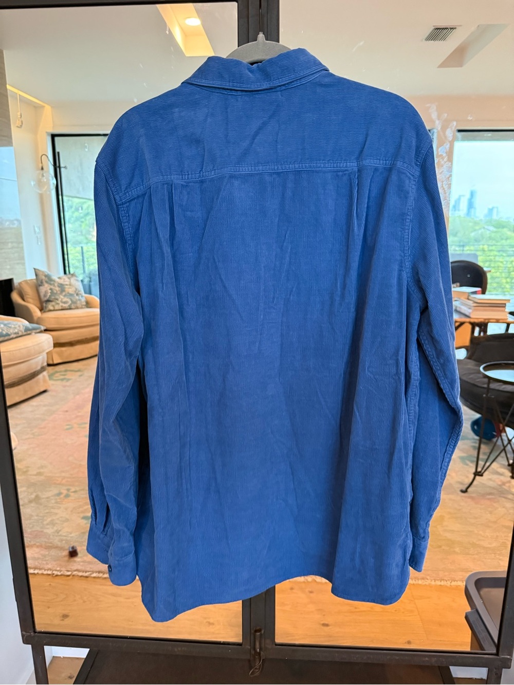 Alex Mill Blue Long-Sleeve Button Down Shirt with Chest Pocket - Picture 3 of 4